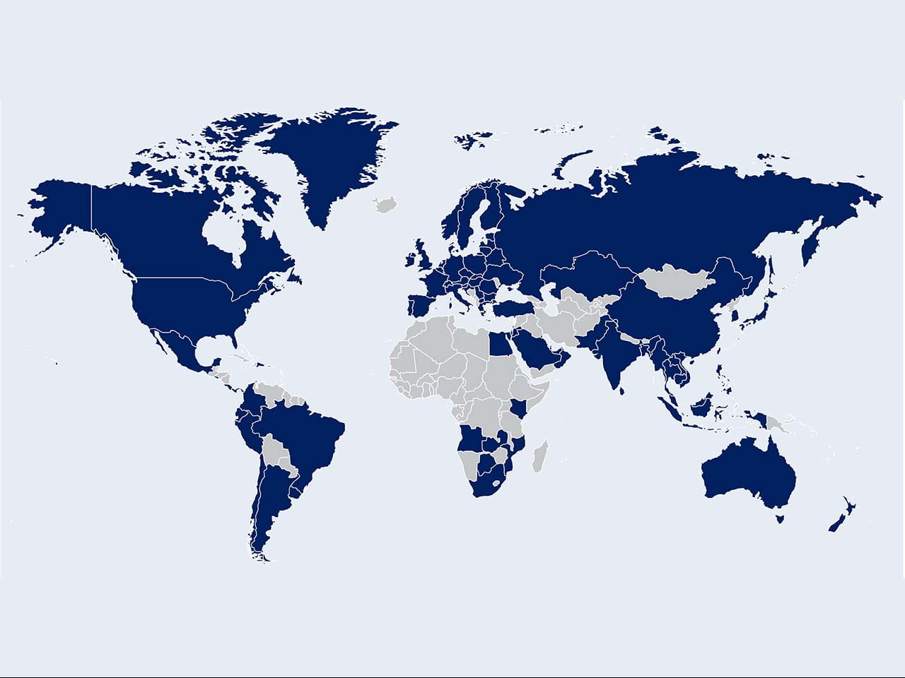 Map of DSV market coverage